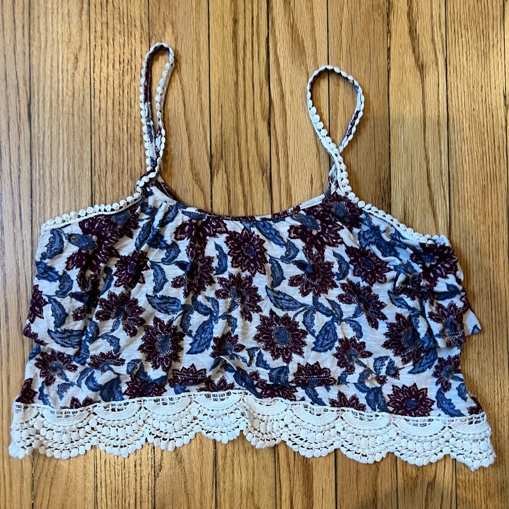XX1 FOREVER 21 Floral Crop Top Size M